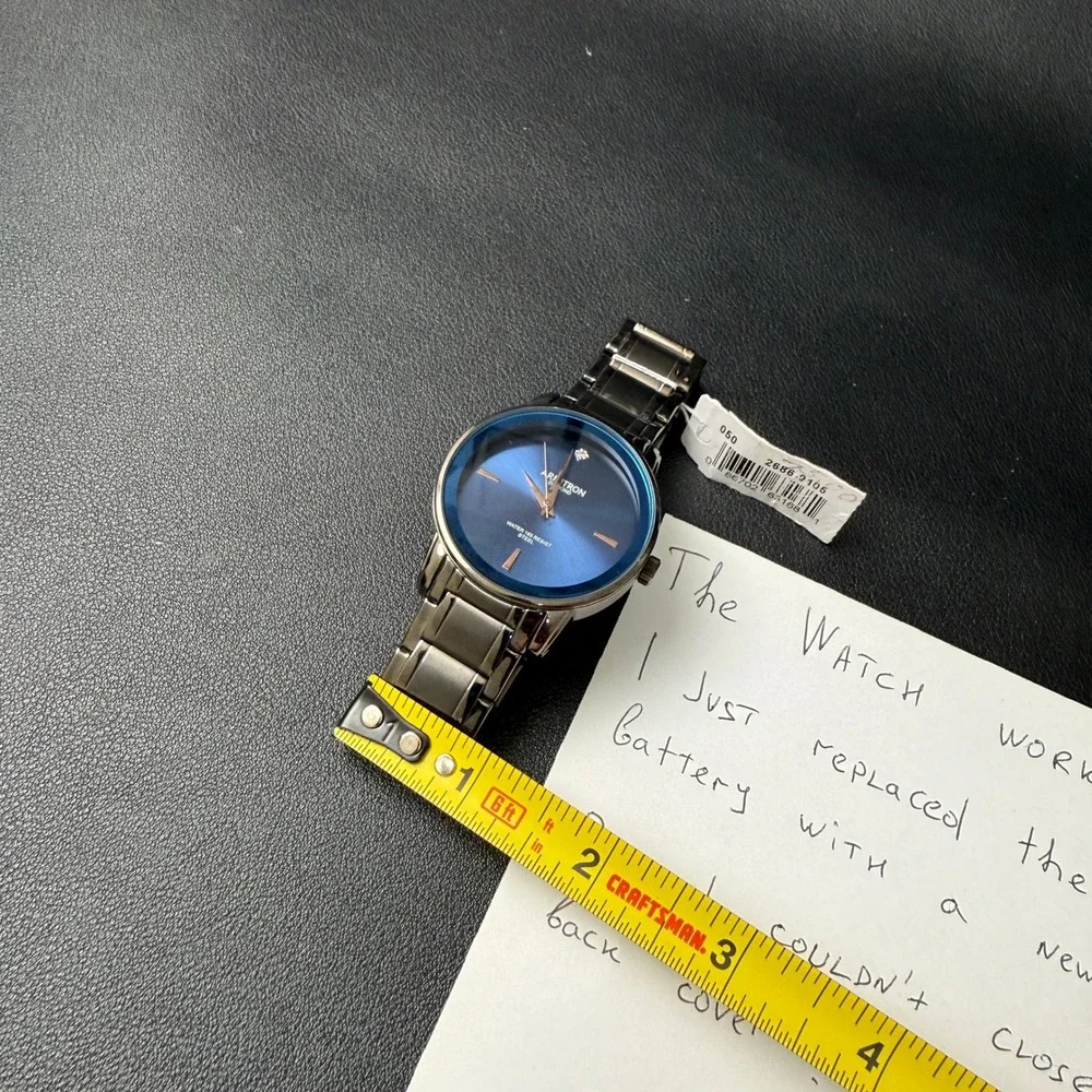 Armitron 20/5263DG Men's‎ Diamond Blue Dial Bracelet Watch BACK NOT CLOSING New